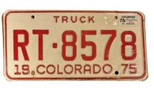 1975 COLORADO  TRUCK LICENSE PLATE #RS-4751