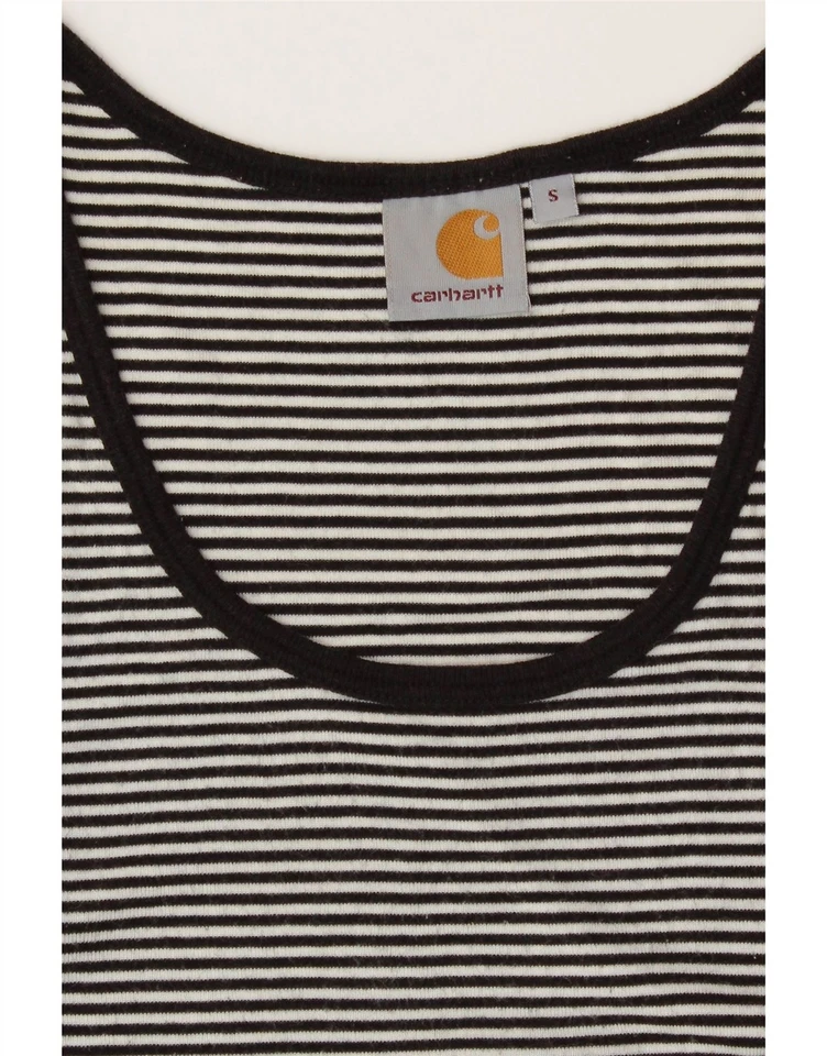 Chaleco Top CARHARTT Mujer UK 8 Pequeño Negro Rayas DZ07 Foto 3 de 3