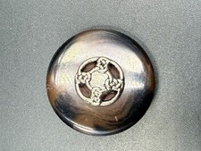 Antique Horn Silver Button