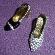 Charm Armband- Ketten Anhänger 2 Stück Schuhe mit Strass Modeschmuck ausgefallen