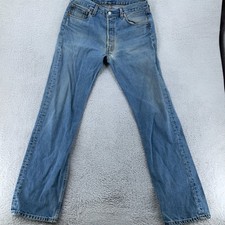 Vtg Levi's 501 Jeans Mens Tag 34x34 FITS 32x33 Blue Denim Red Tab Straight Leg