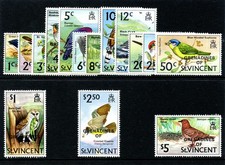 San Vicente 1974 QEII Granadinas Set Completo Excelente MNH. SG 3-17. Sc 3-19.