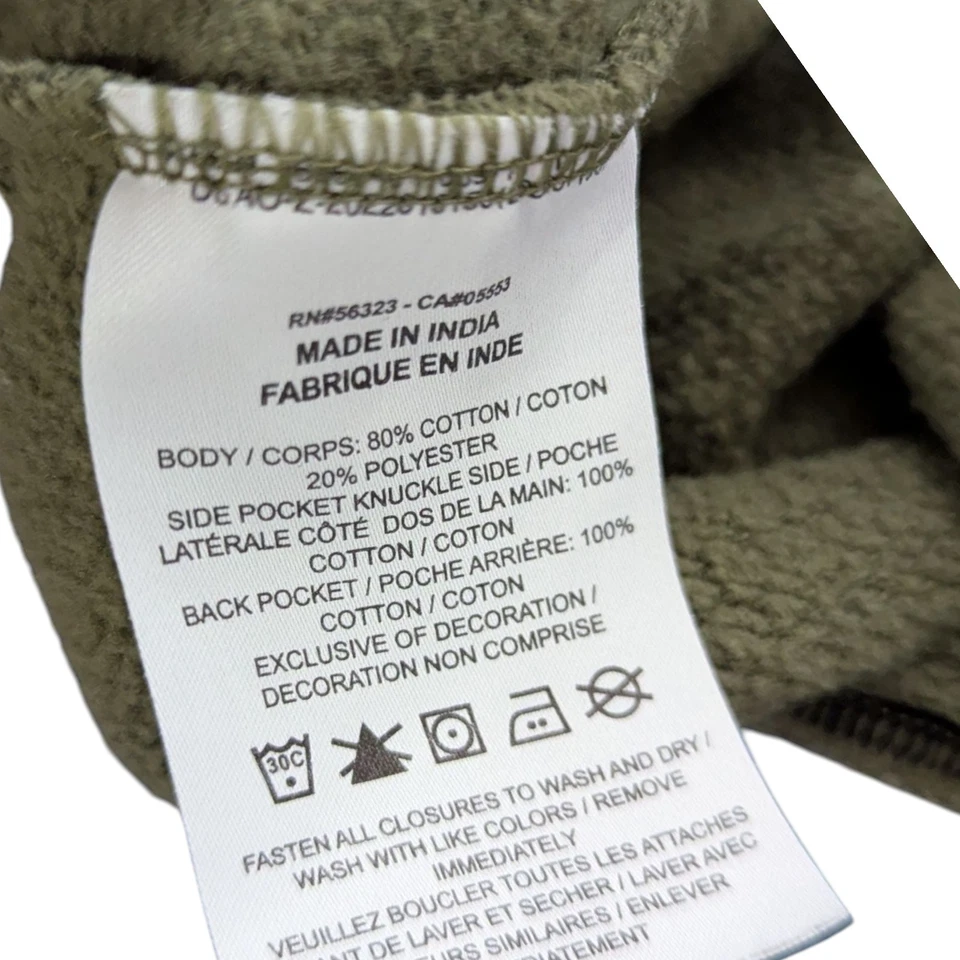 Nike Olive Green Fleece Tech Shorts Mens Size XL Drawstring Sweat Graffiti - Image 4 of 4