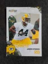 2010 Score #348 James Starks Rookie RC Green Bay Packers Football Card. rookie card picture