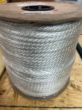 500' Roll) 3/8" Orion Ropeworks Solid Braided White Nylon Rope NS06500-01 315lbs