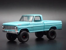 1967 67 FORD F100 SHORT BED 4X4 PICKUP TRUCK BLUE 1:64 SCALE DIECAST MODEL CAR
