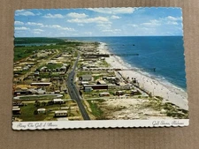 Postcard Gulf Shores AL Alabama Scenic Aerial View Beach Piers Vintage PC