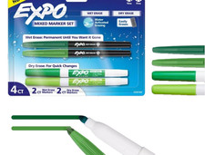 Expo 4 Count Wet/Dry Erase Markers, Green