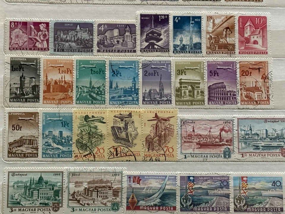 Hungary, Magyar posta stamps used vintage to modern full page front & back - Image 3 of 4