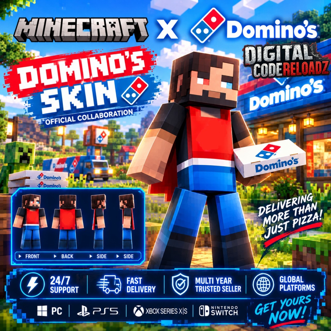 Minecraft Dungeon II x Dominos | Domino's Skin | 🌎 FAST DELIVERY ✔️ LIMITED 