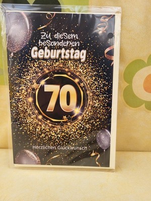 Karte Geburtstagskarte mit Umschlag zum 70. 71. 72. 73. 74. 75. 76. 77. 79.