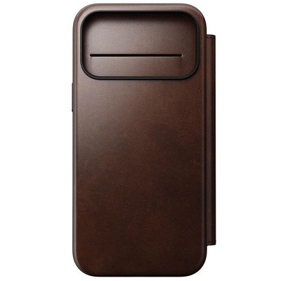 Nomad Modern Leather Folio iPhone 17 Pro Max Rustic Brown H Schutzhülle