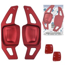 Schaltwippen Paddel SET ALU ROT für Tiptronic VW Polo VI GTI AW AB 2021