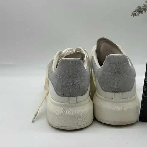 ALEXANDER MCQUEEN oversize donna bianco 553770 taglia 37 pelle bianca e grigia - Foto 3 di 10
