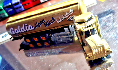 +++SELTEN+++ PETERBILT ''GOLDIA Alpenmilch''  SUPER TRUCK Werbe Truck  LOT 89