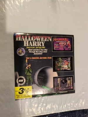 HALLOWEEN HARRY 1993 PC Game Floppy Software 3.5'' Disk Wiz Technology NOS #873