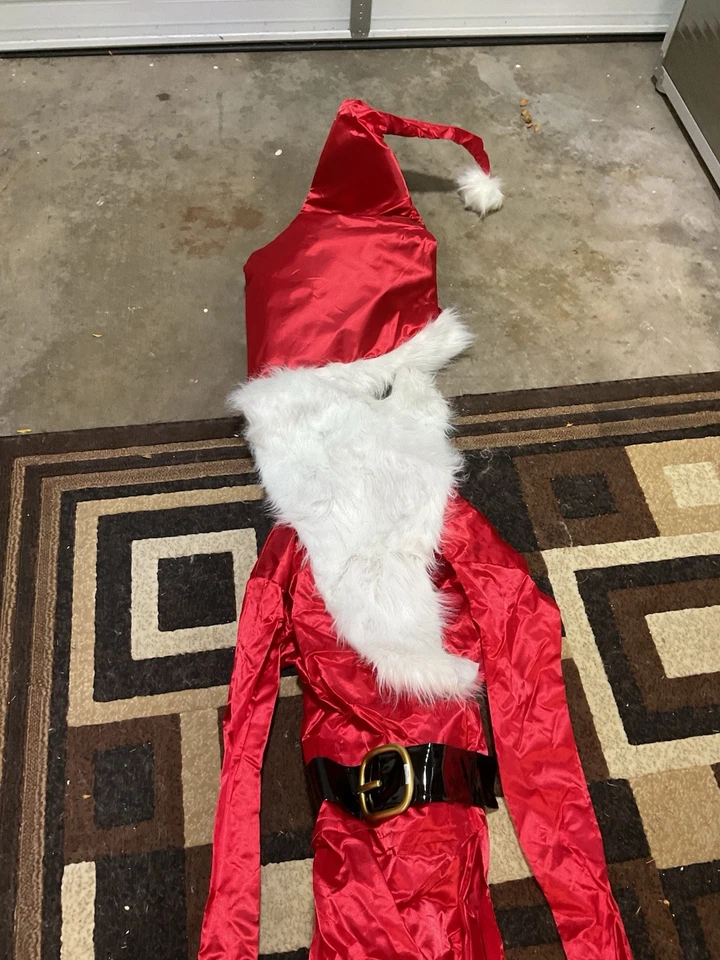 13 ft Jack Skellington Santa Outfit Kit | Hat, Beard, Jacket, Belt & Pants - Image 2 of 3