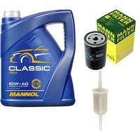 Inspektionspaket 5L Mannol Classic 10W-40 FüR VW Golf II 1.6 1.3 Polo Audi 80
