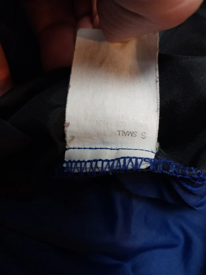 Franklin Mens Sz Small Rain Jacket Full Zip Blue / Black Hideaway Hood Packable - Image 3 of 4