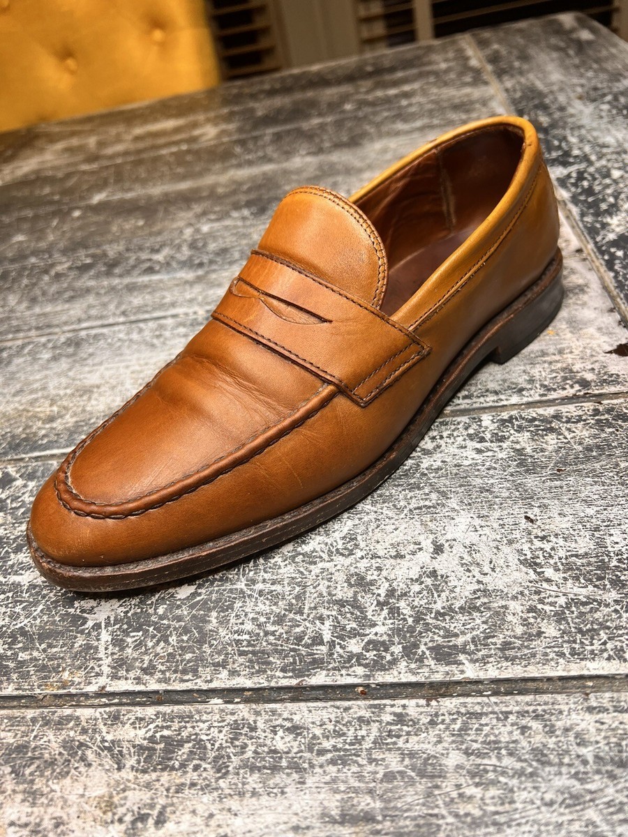 Allen Edmonds McGraw コインローファー7E レザーシューズ Allen Edmonds McGraw Walnut Brown Leather Penny Loafers Sz