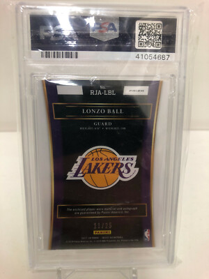 LONZO BALL 2017-18 SELECT TIE DYE  25枚限定 2017-18 Panini Select LONZO BALL RC JERSEY AUTO TIE DYE PSA