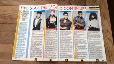 FIVE STAR 'legend continues' UK ARTICLE / clipping