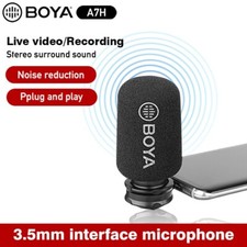 BOYA BY-A7H 3.5mm Condenser Video Vlogging Recording Microphone for Interview