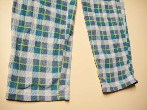 CAT & JACK WEICHE FLEECEHOSE KARIERT PYJAMA/LOUNGE HOSE BLAU - KINDER GR. S (6/7) - Bild 4 von 8