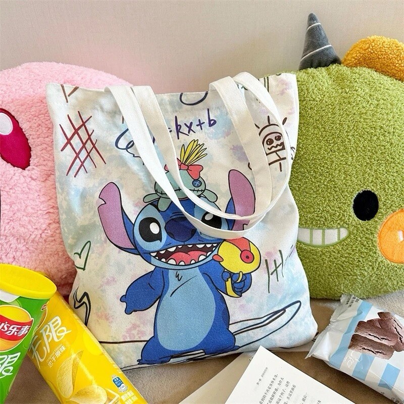 Disney Stitch Canvas Tote Bag | eBay