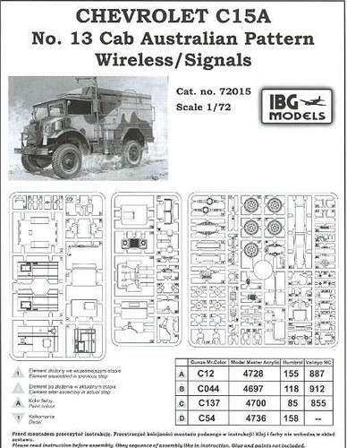 IBG Modelos 1/72 CHEVCHEVROLET C15A No.13 CABINA AUSTRALIANO PATRÓN INALÁMBRICO Y SEÑALES - Imagen 6 de 6
