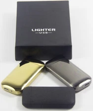 Dual Arc Electric Lighter LED Display Windproof USB Rechargeable Lighters