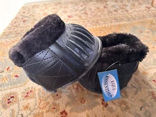 Fleece Horse Bell Boots Equi Essentials Black Extra Large