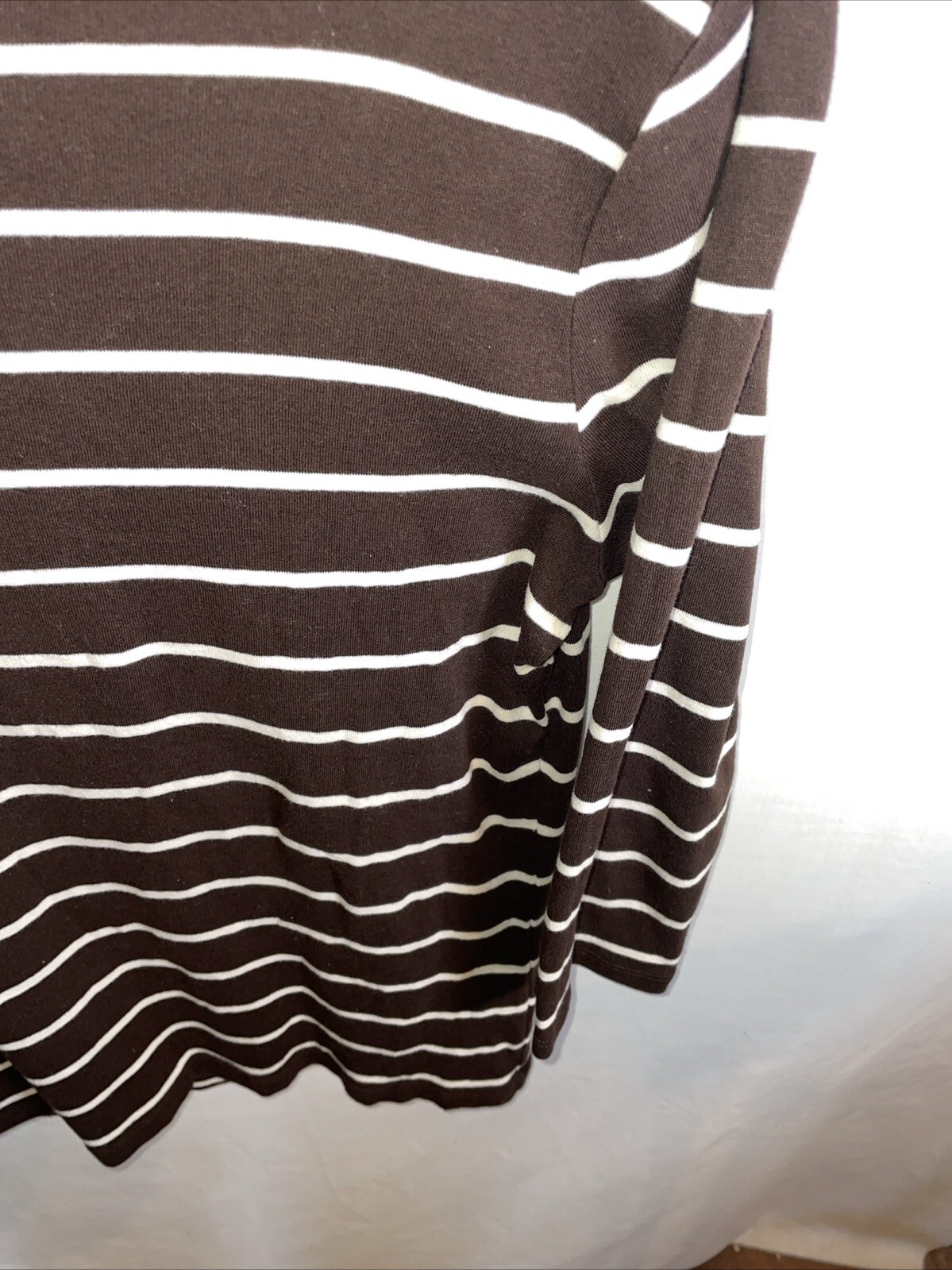Lauren Ralph Lauren Dressy Blouse Womens Size XL Brown Striped Going Out Party thumbnail 7