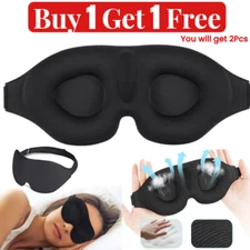 NEW 3D Contoured Sleep Eye Mask for Men & Women - Adjustable Blindfold Cup Mask