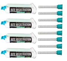 Dental Bite Registration Material Materiales (Super Fast) (4 Cartridge + 8 Tips)