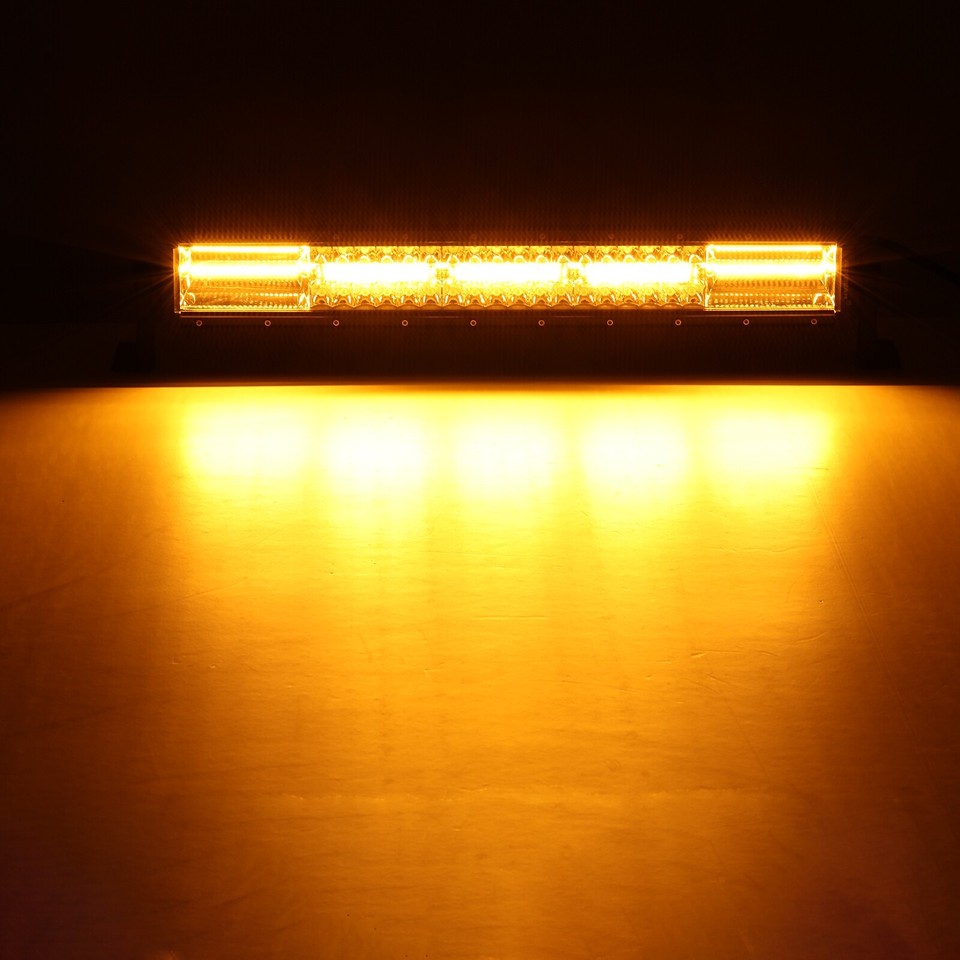 AUXBEAM 22" 120W Spot LED Light Bar Driving Waterproof White&Amber