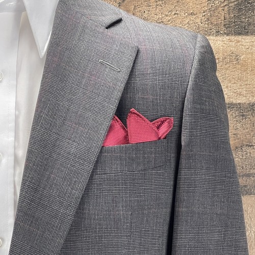 Vintage Samuelsohn Wool Sport Coat Mens 42L Gray Check Plaid Blazer Suit Jacket - Picture 6 of 15