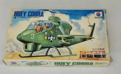 ORIGINAL NITTO Huey Cobra helicopter 1/144 plastic model kit  NOS