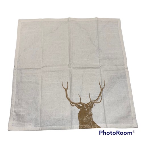 New Threshold Deer Buck Napkins Set of 2 20x20" Cotton - Picture 2 of 8
