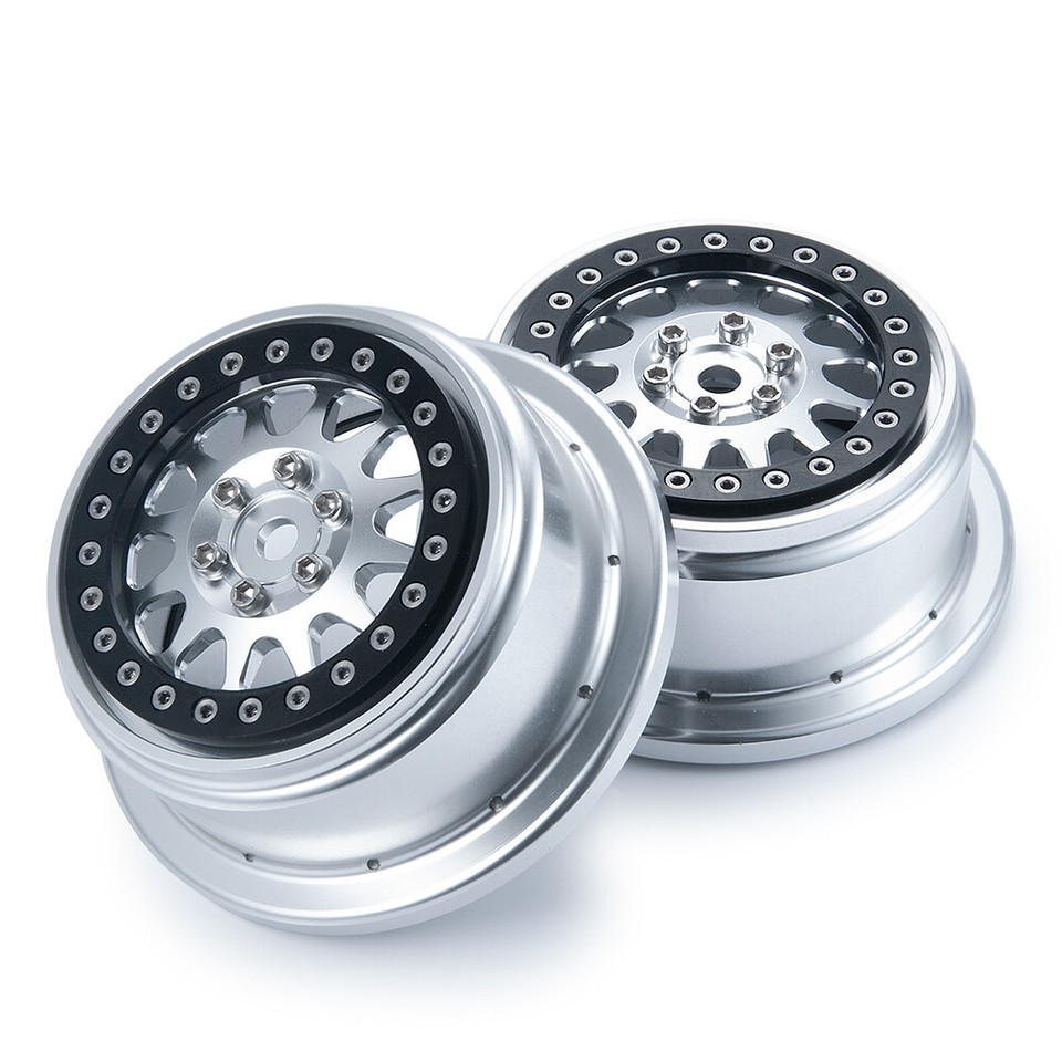 FLYXM 4Pcs Beadlock Wheel Rims for Losi Baja Rey 1/10 RC Car ＃10134-00 ...