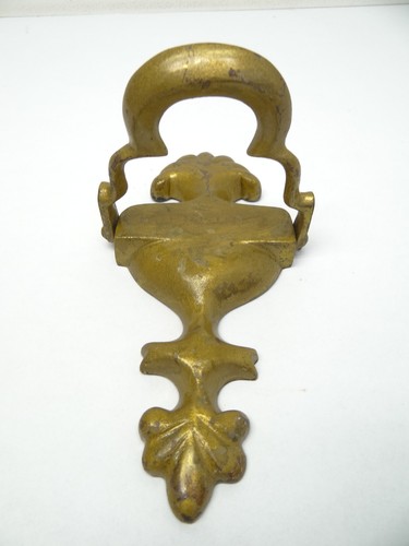 Front Door Knocker Hardware Metal Brass Gold Colored M.W. Monogrammed Vintage - Picture 9 of 12