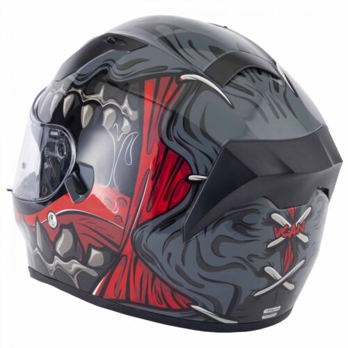 Vcan H128 Titan Grey Gloss Motorcylcle/Motorbike Full Face Helmet- ECE 22.06 - Picture 3 of 6