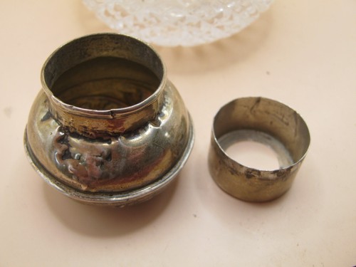Birmingham 1904 Sterling SilverHobnail Globe Scent Bottle - Picture 5 of 9