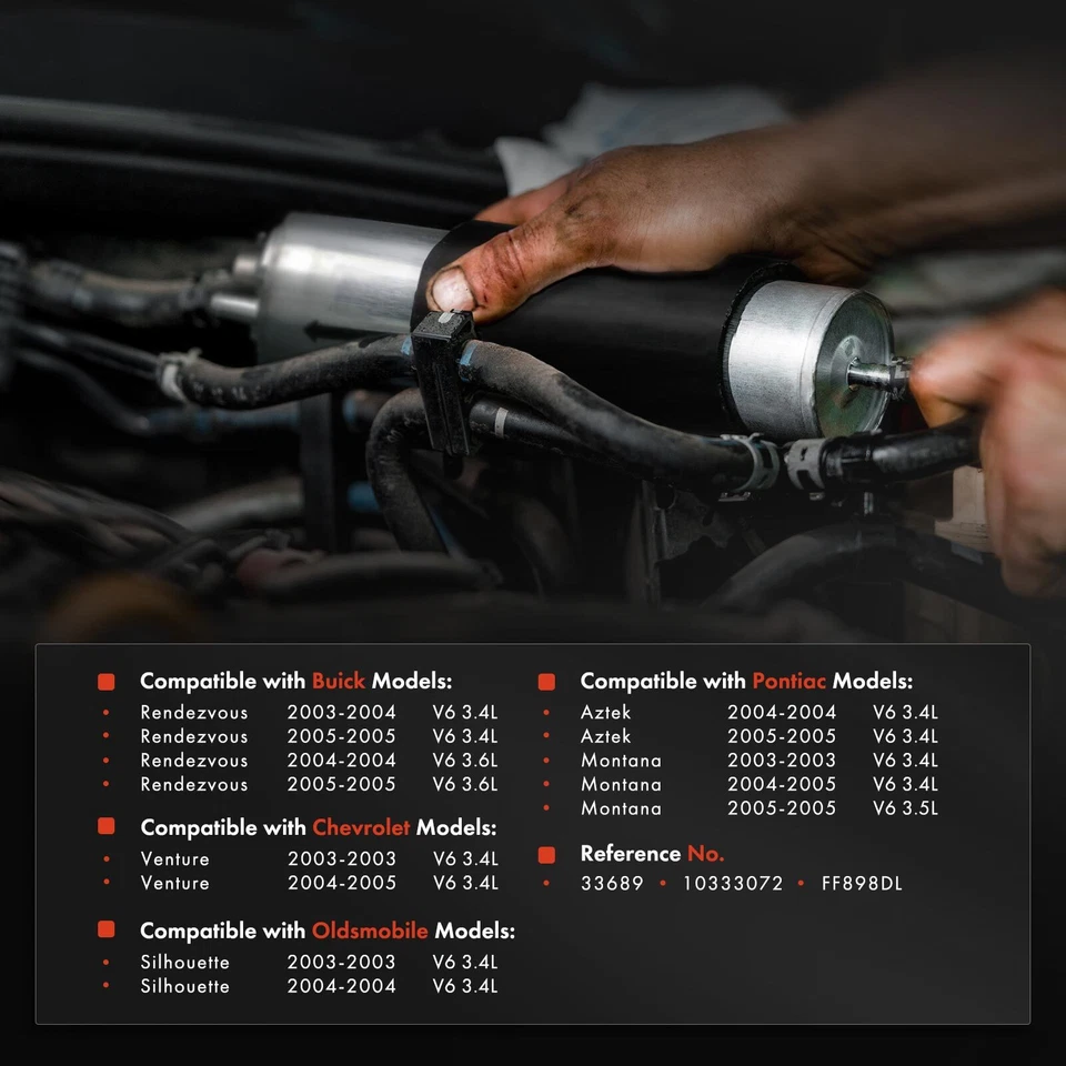 Filtro de combustible para Chevrolet Venture Buick Rendezvous Pontiac Montana Oldsmobile Foto 2 de 4