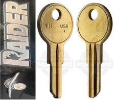 K125 - K173 2 keys RAIDER T-Handles Cut to Your Key Cabinet Toppers Campers File