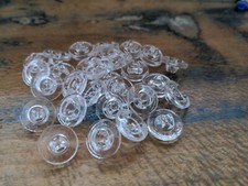 &hearts;Nr. 116 - Alte Glaskn&ouml;pfe Knopfb&ouml;den transparent DM 14 mm 40 St&uuml;ck Neugablonz&hearts;
