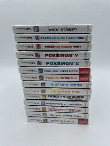 Nintendo 3ds Pokemon Complete Set Of 14 Games Complete Cib Ruby X Y Sapphire Ebay