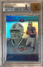 2018 Illusions Josh Allen Auto #17/25 JERSEY #D Red Rookie Endorsements BGS 9/10