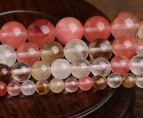 Wholesale 6/8/10mm Multicolor Watermelon Tourmaline Gems Round loose Beads 15'' - Picture 1 of 15