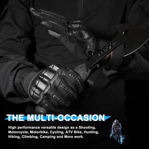 XL Tactical Motorcycle Full Finger Gloves Motorbike Riding Motocross Mittens - Picture 9 of 12